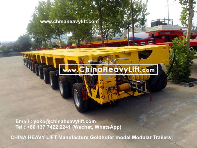 Chinaheavylift manufacture Goldhofer Modular Trailer hydraulic multi axle platform vehicle, www.chinaheavylift.com