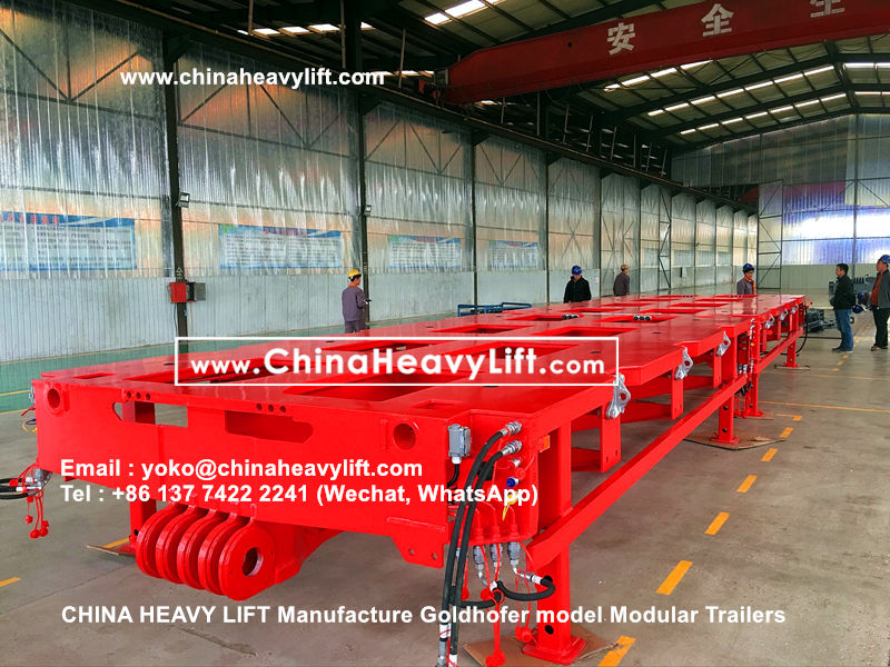 Chinaheavylift manufacture Goldhofer Modular Trailer hydraulic multi axle platform vehicle, www.chinaheavylift.com