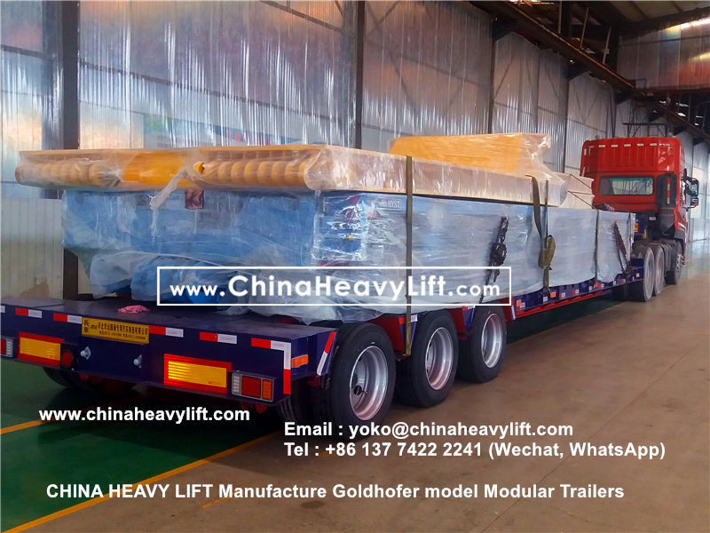 Chinaheavylift manufacture Goldhofer Modular Trailer hydraulic multi axle platform vehicle, www.chinaheavylift.com