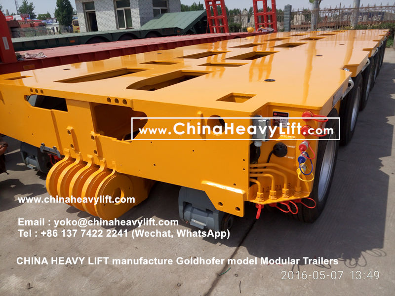 Chinaheavylift manufacture Goldhofer Modular Trailer hydraulic multi axle platform vehicle, www.chinaheavylift.com