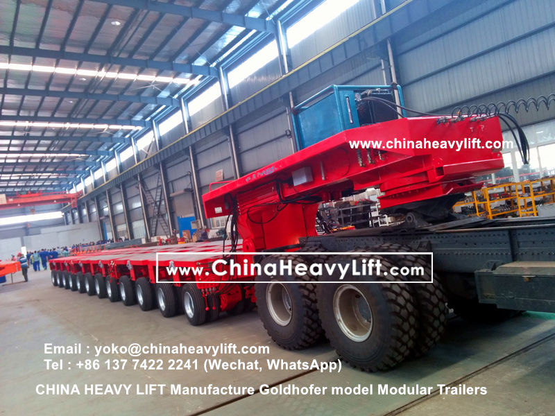 Chinaheavylift manufacture Goldhofer Modular Trailer hydraulic multi axle platform vehicle, www.chinaheavylift.com