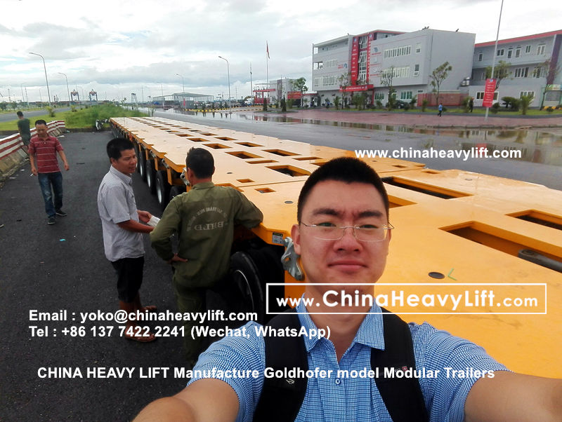 Chinaheavylift manufacture Goldhofer Modular Trailer hydraulic multi axle platform vehicle, www.chinaheavylift.com
