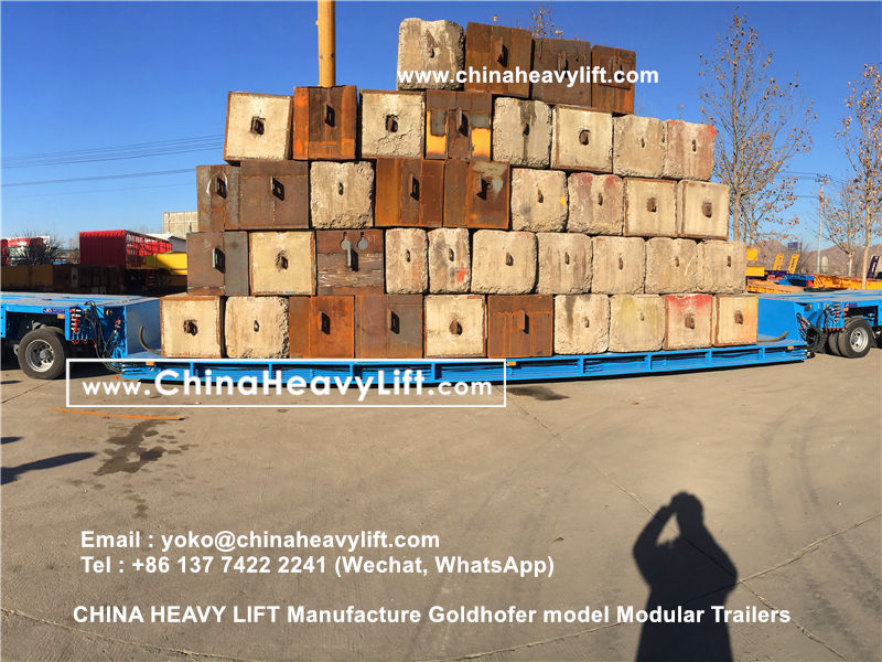 Chinaheavylift manufacture Goldhofer Modular Trailer hydraulic multi axle platform vehicle, www.chinaheavylift.com