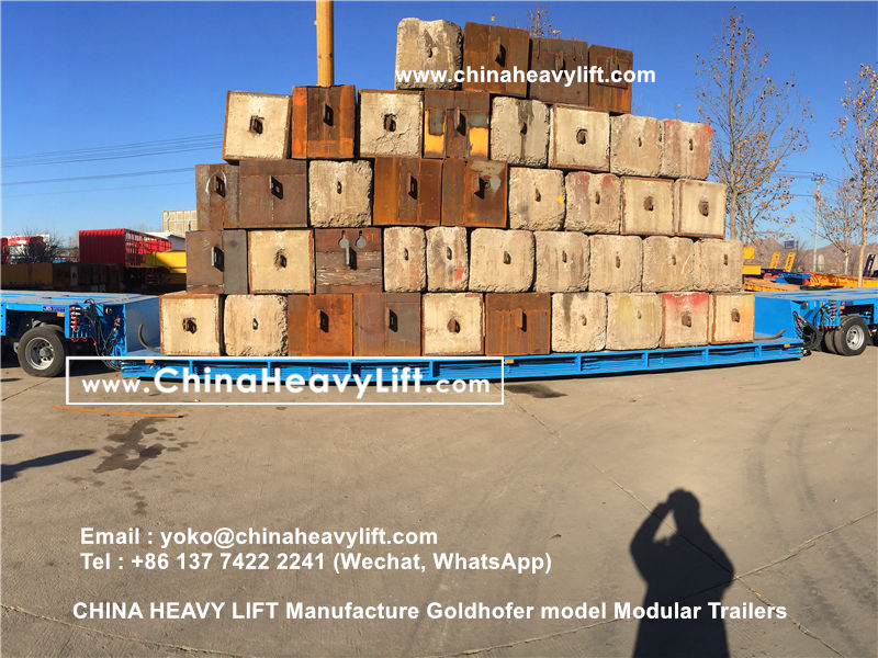 Chinaheavylift manufacture Goldhofer Modular Trailer hydraulic multi axle platform vehicle, www.chinaheavylift.com