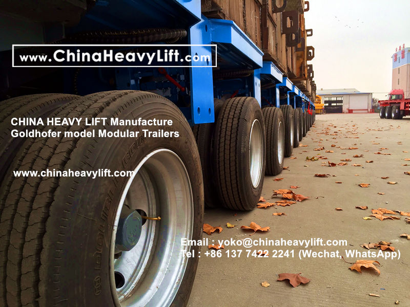 Chinaheavylift manufacture Goldhofer Modular Trailer hydraulic multi axle platform vehicle, www.chinaheavylift.com