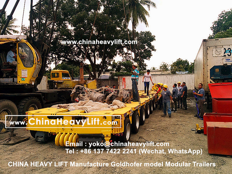 Chinaheavylift manufacture Goldhofer Modular Trailer hydraulic multi axle platform vehicle, www.chinaheavylift.com