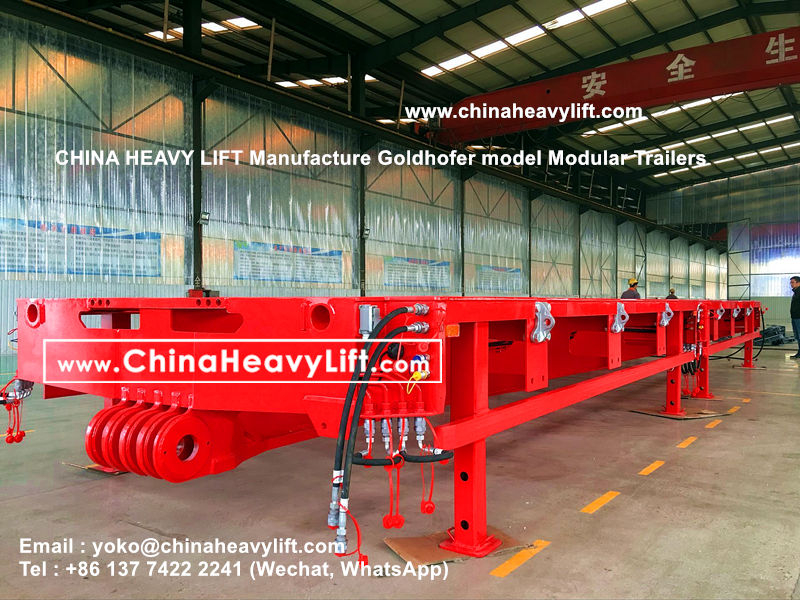 Chinaheavylift manufacture Goldhofer Modular Trailer hydraulic multi axle platform vehicle, www.chinaheavylift.com