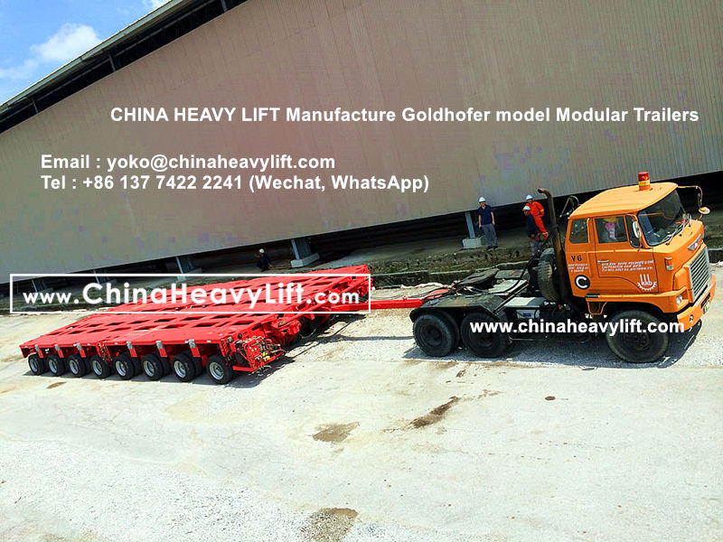 Chinaheavylift manufacture Goldhofer Modular Trailer hydraulic multi axle platform vehicle, www.chinaheavylift.com