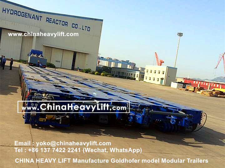Chinaheavylift manufacture Goldhofer Modular Trailer hydraulic multi axle platform vehicle, www.chinaheavylift.com
