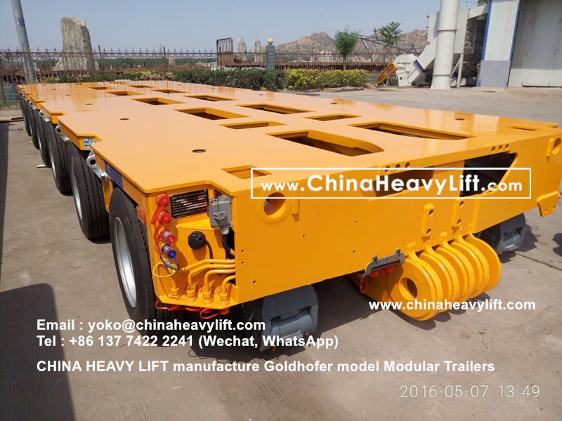 Chinaheavylift manufacture Goldhofer Modular Trailer hydraulic multi axle platform vehicle, www.chinaheavylift.com