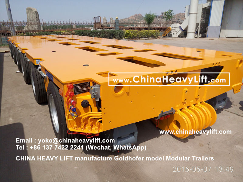 Chinaheavylift manufacture Goldhofer Modular Trailer hydraulic multi axle platform vehicle, www.chinaheavylift.com