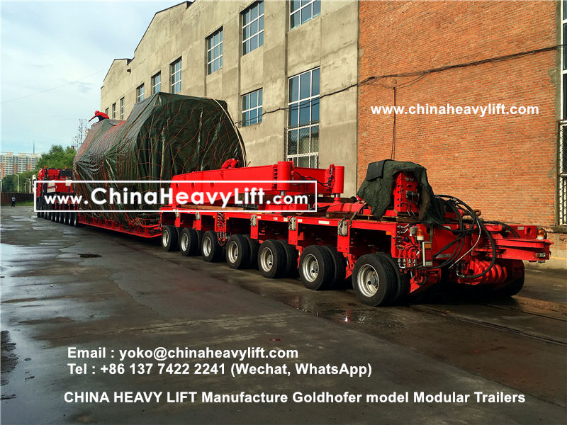 Chinaheavylift manufacture Goldhofer Modular Trailer hydraulic multi axle platform vehicle, www.chinaheavylift.com