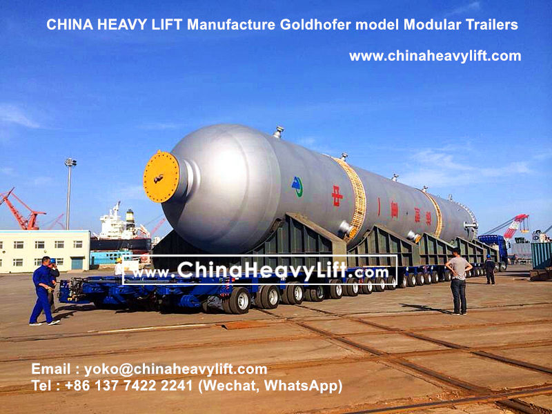 Chinaheavylift manufacture Goldhofer Modular Trailer hydraulic multi axle platform vehicle, www.chinaheavylift.com