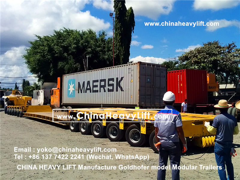 Chinaheavylift manufacture Goldhofer Modular Trailer hydraulic multi axle platform vehicle, www.chinaheavylift.com