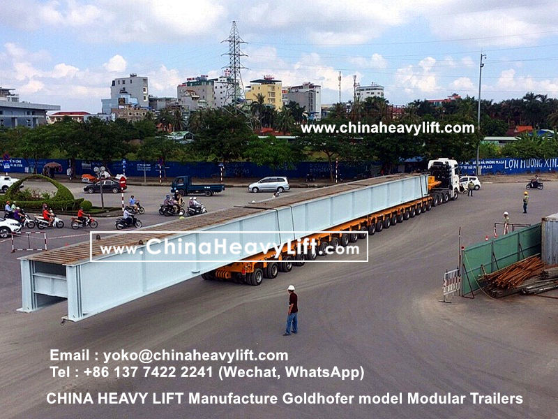 Chinaheavylift manufacture Goldhofer Modular Trailer hydraulic multi axle platform vehicle, www.chinaheavylift.com