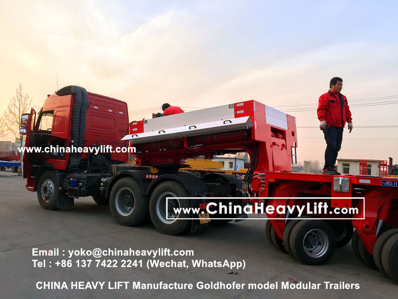 Chinaheavylift manufacture Goldhofer Modular Trailer hydraulic multi axle platform vehicle, www.chinaheavylift.com