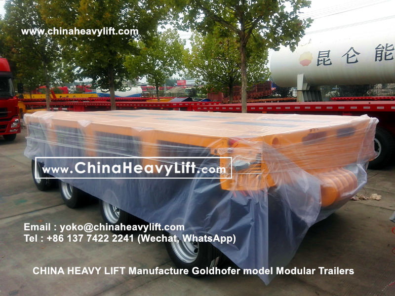 Chinaheavylift manufacture Goldhofer Modular Trailer hydraulic multi axle platform vehicle, www.chinaheavylift.com