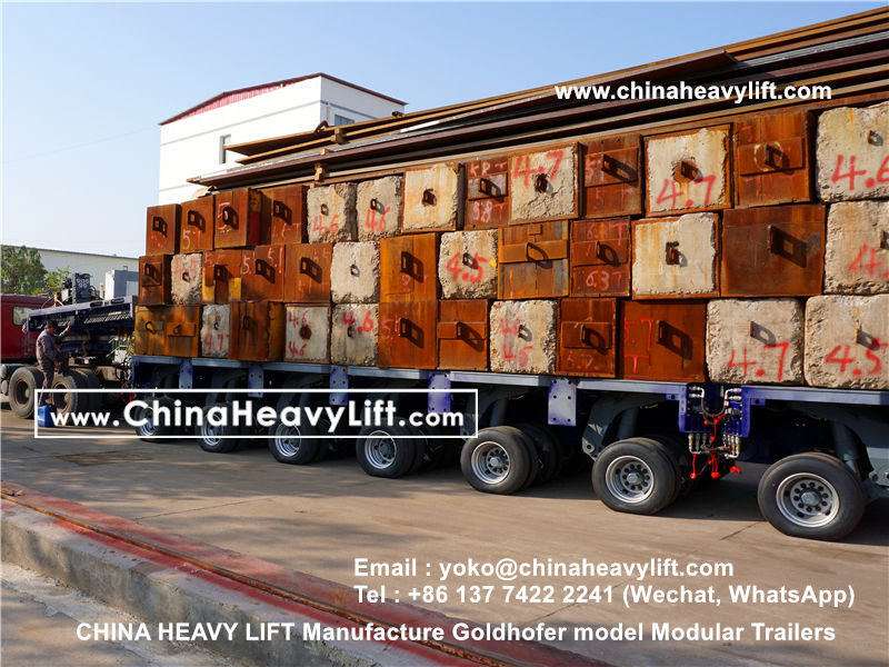 Chinaheavylift manufacture Goldhofer Modular Trailer hydraulic multi axle platform vehicle, www.chinaheavylift.com