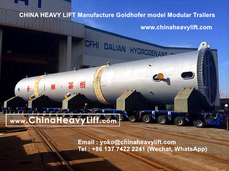 Chinaheavylift manufacture Goldhofer Modular Trailer hydraulic multi axle platform vehicle, www.chinaheavylift.com