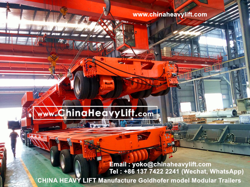 Chinaheavylift manufacture Goldhofer Modular Trailer hydraulic multi axle platform vehicle, www.chinaheavylift.com