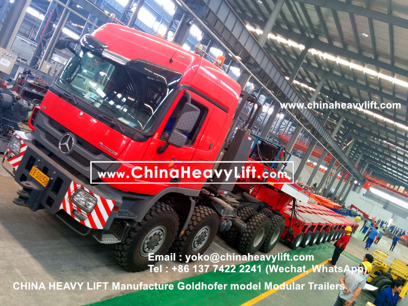 Chinaheavylift manufacture Goldhofer Modular Trailer hydraulic multi axle platform vehicle, www.chinaheavylift.com