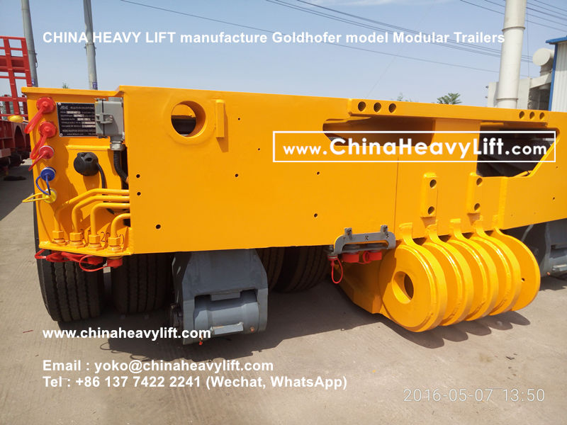 Chinaheavylift manufacture Goldhofer Modular Trailer hydraulic multi axle platform vehicle, www.chinaheavylift.com