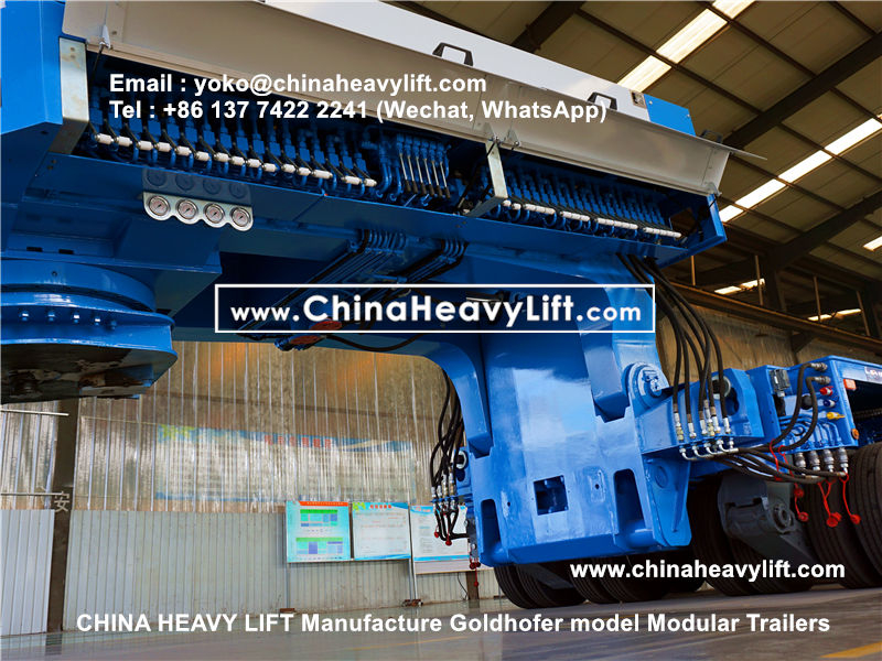 Chinaheavylift manufacture Goldhofer Modular Trailer hydraulic multi axle platform vehicle, www.chinaheavylift.com