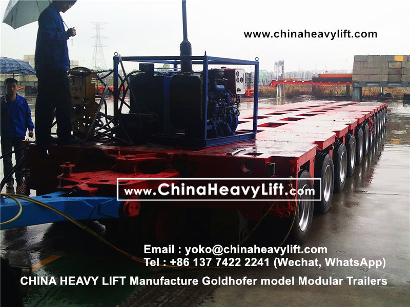 Chinaheavylift manufacture Goldhofer Modular Trailer hydraulic multi axle platform vehicle, www.chinaheavylift.com